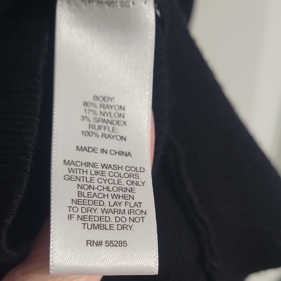 Express Black Ruffle Cold Shoulder Blouse - Picture 4 of 4